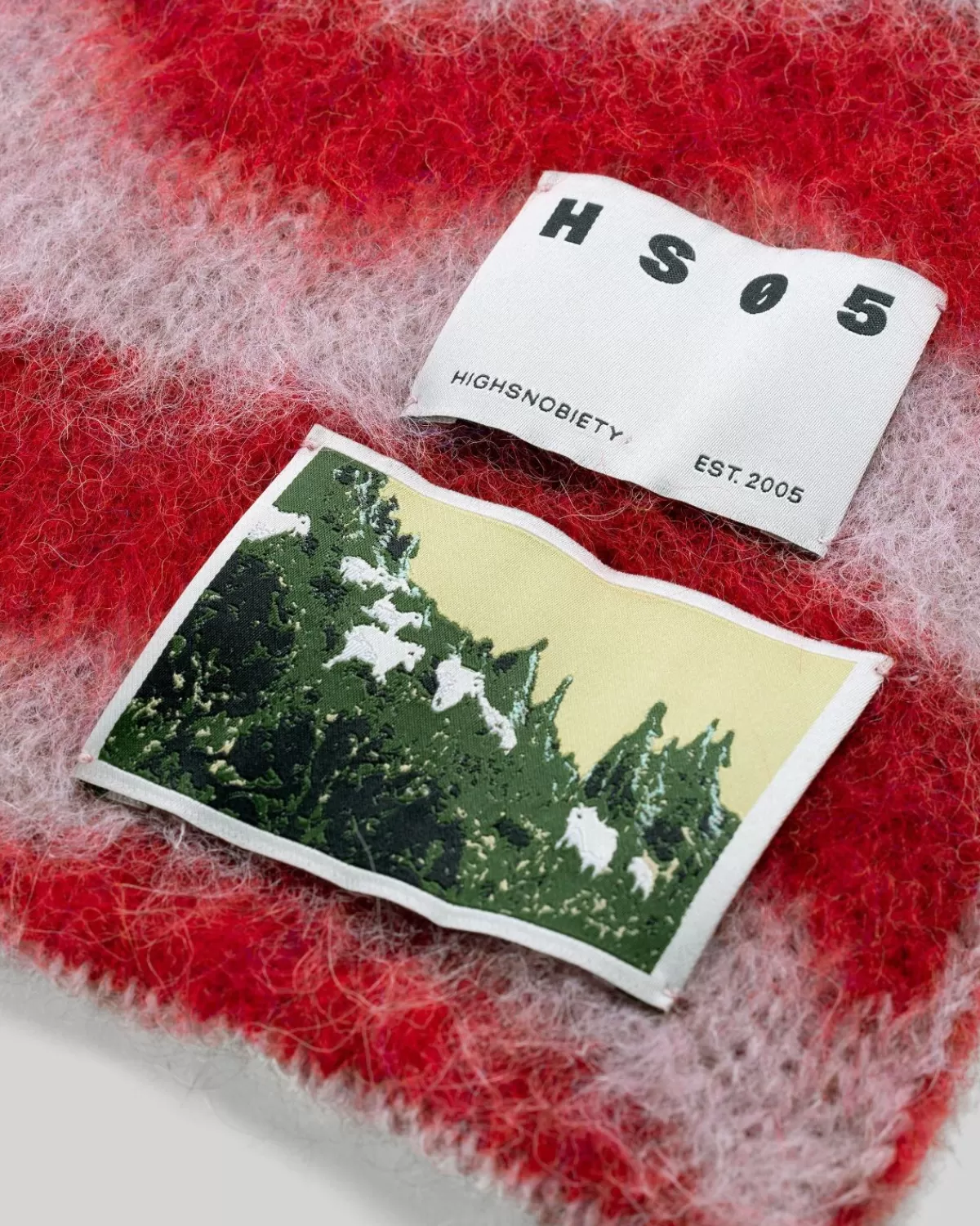 Alpaka-Fuzzy-Schal Rosa/Rot>Highsnobiety HS05 Sale