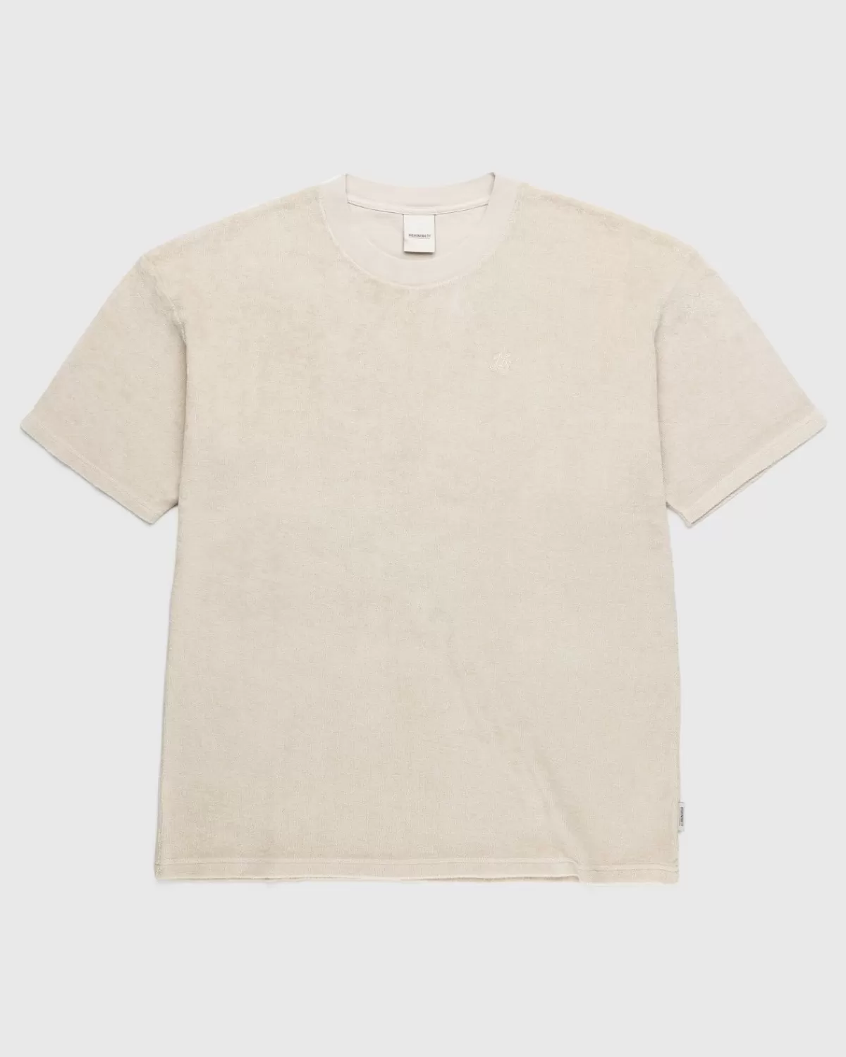 Männer Highsnobiety Hs Logo Reverse Terry T-Shirt Beige