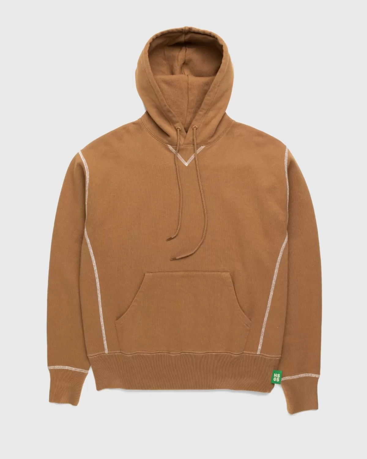 Männer Highsnobiety Kontraststich-Fleece-Hoodie Braun