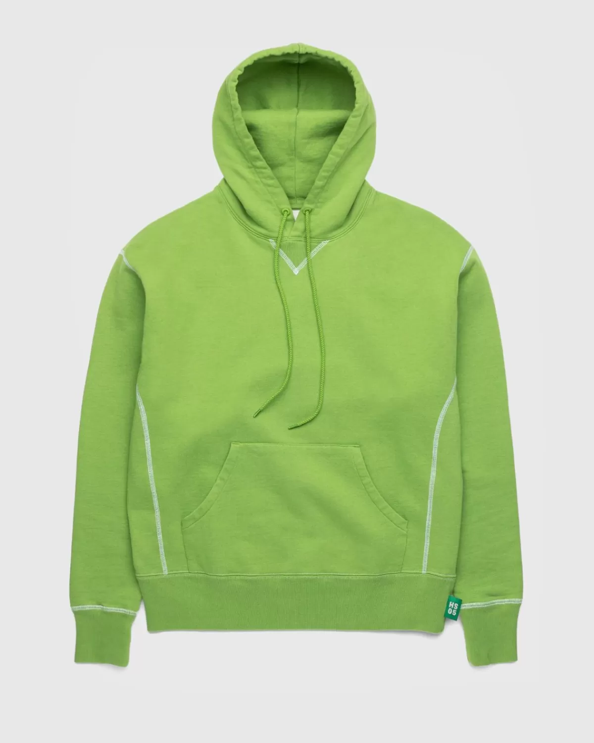 Männer Highsnobiety Kontraststich-Fleece-Hoodie Grun