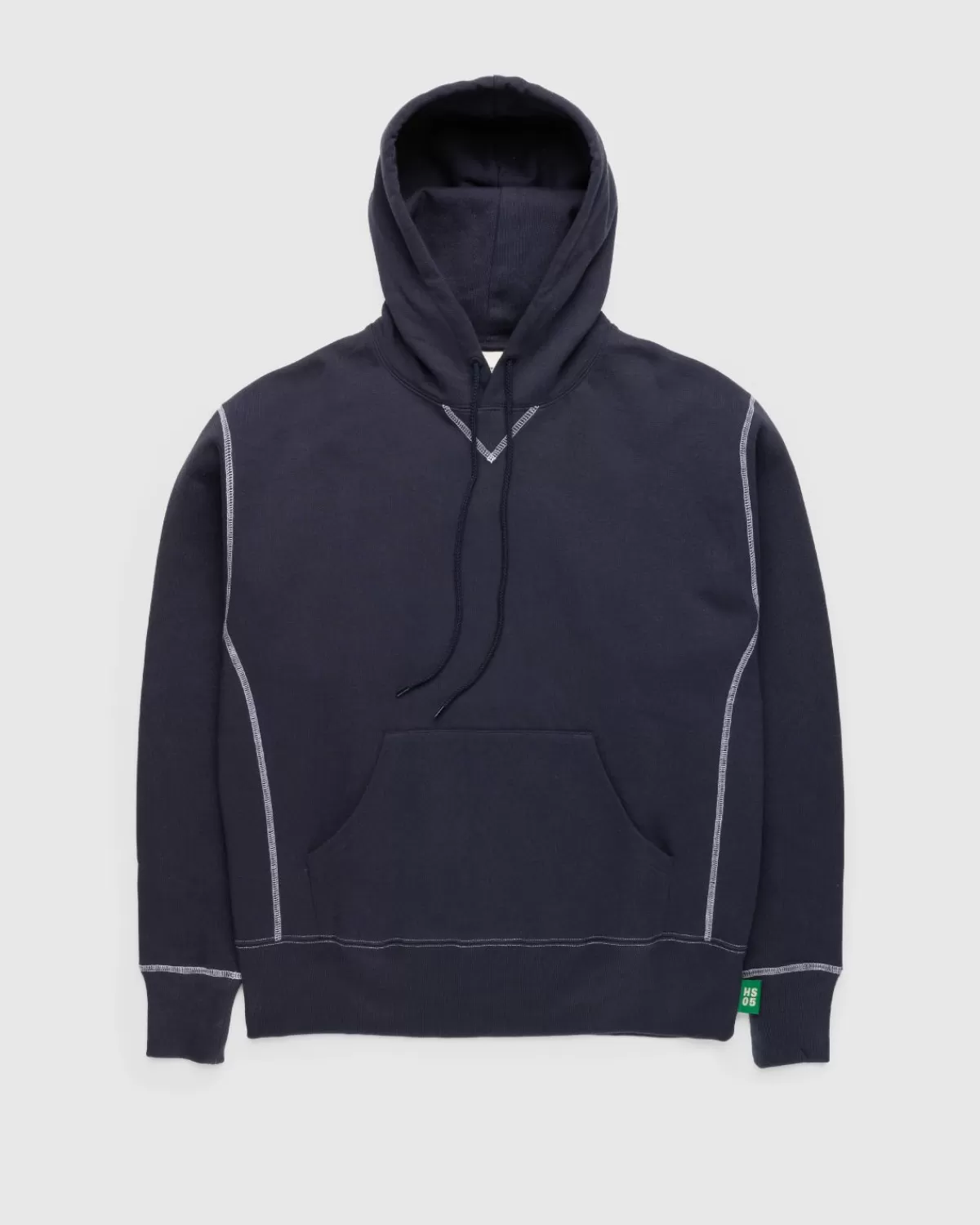 Männer Highsnobiety Kontraststich-Fleece-Hoodie In Marineblau