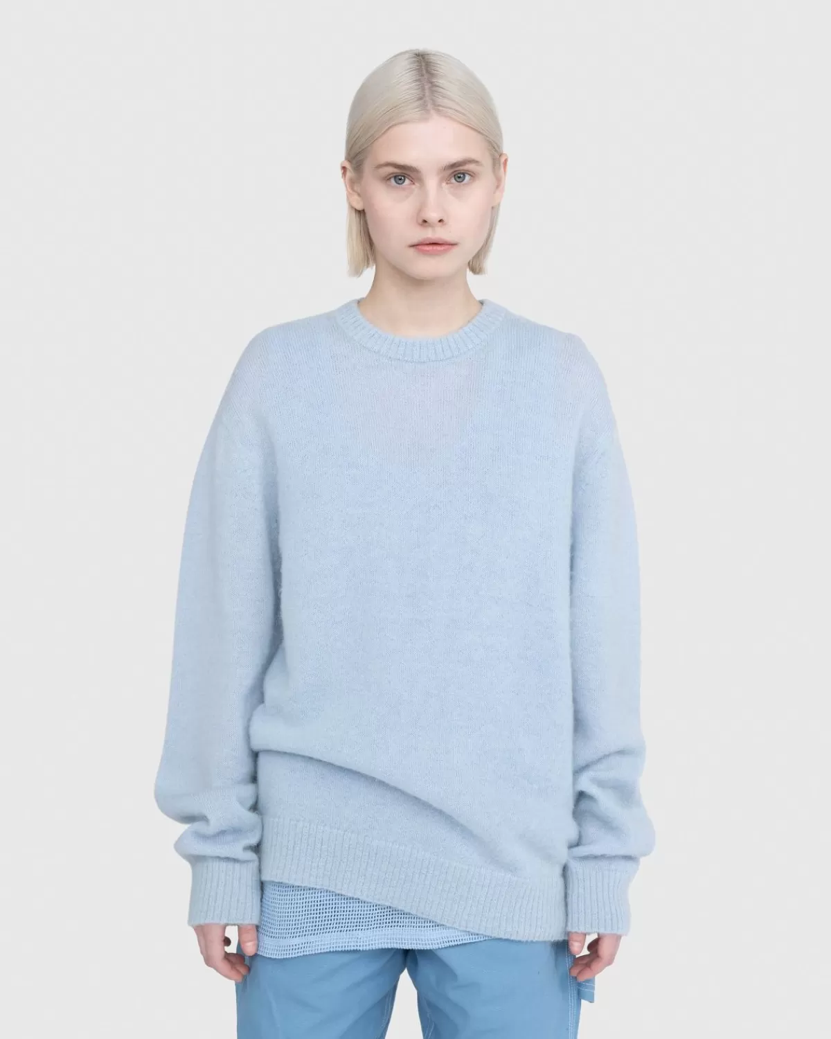 Leichter Alpaka-Rundpullover Hellblau>Highsnobiety Store