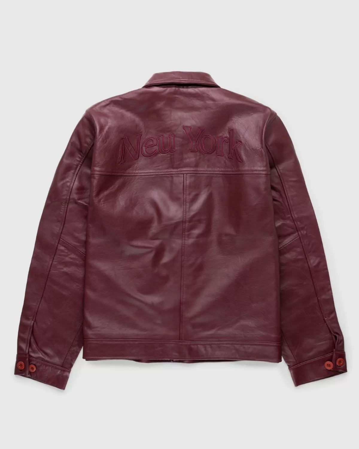 Neu York Lederjacke Burgund>Highsnobiety Cheap