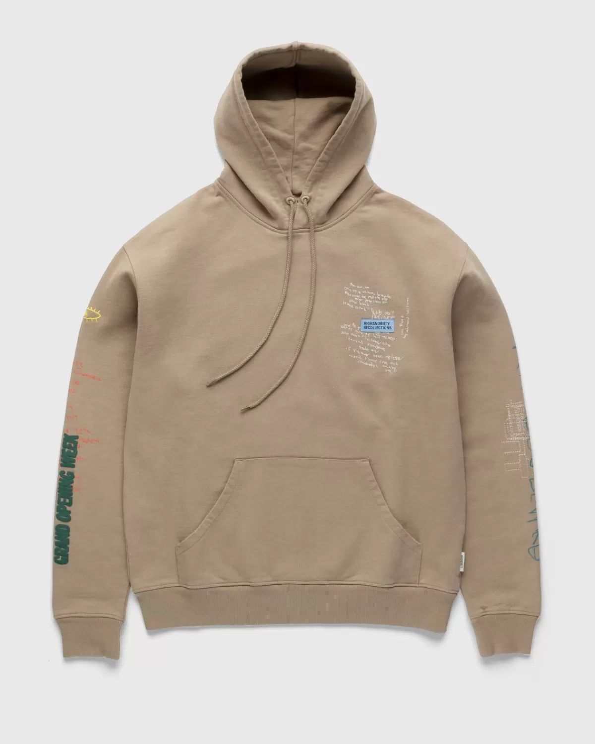 Männer Highsnobiety New York Line Hoodie Dunkelbeige