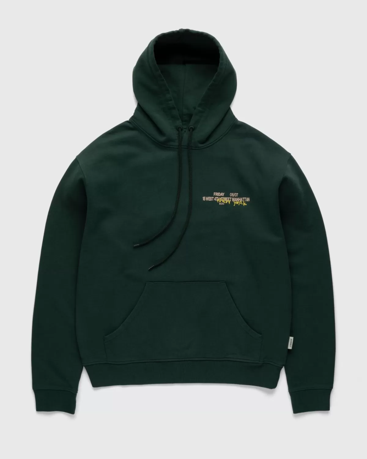 Männer Highsnobiety New York Line Hoodie Dunkelgrun