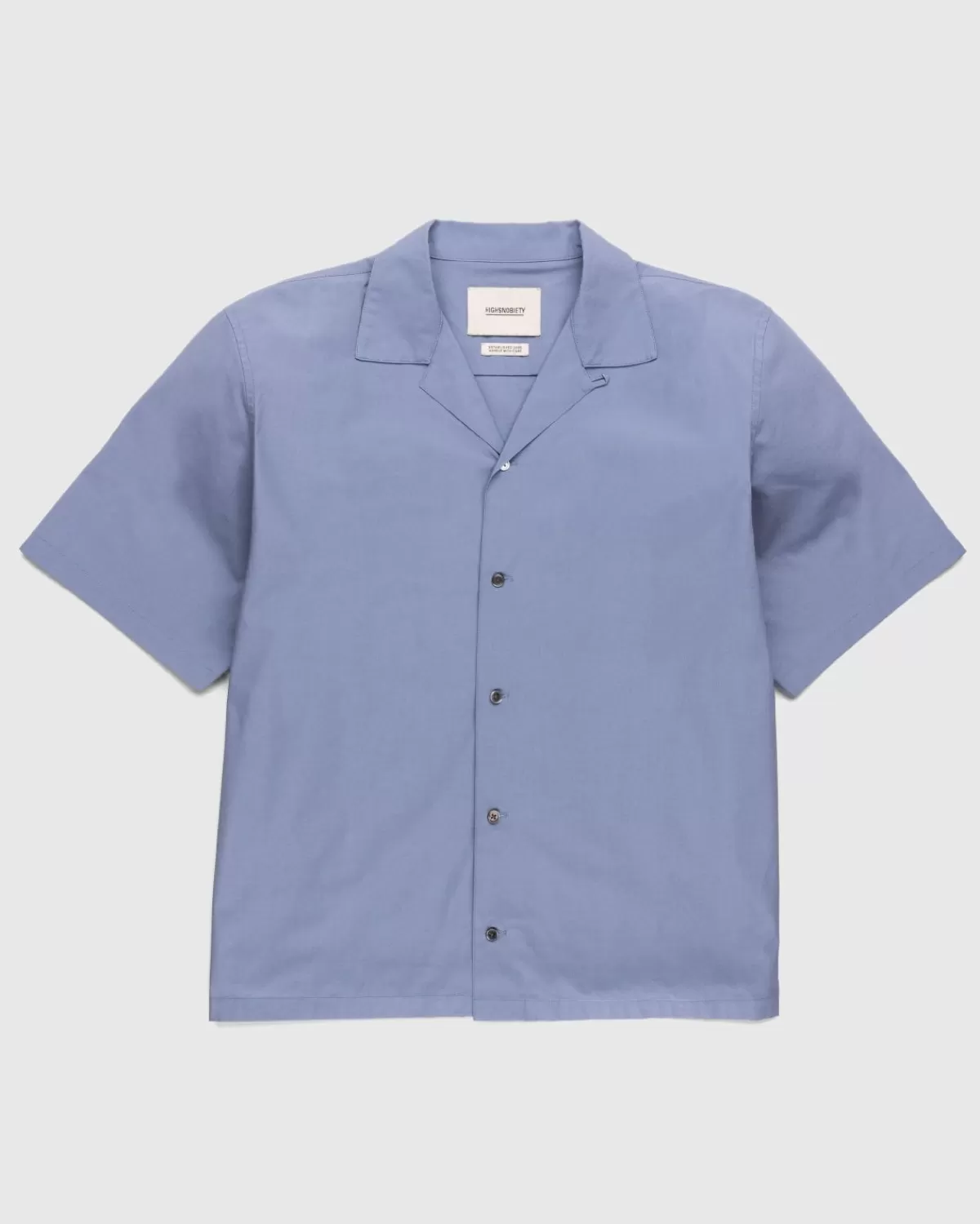 Popeline-Kurzarmhemd Blau>Highsnobiety Clearance