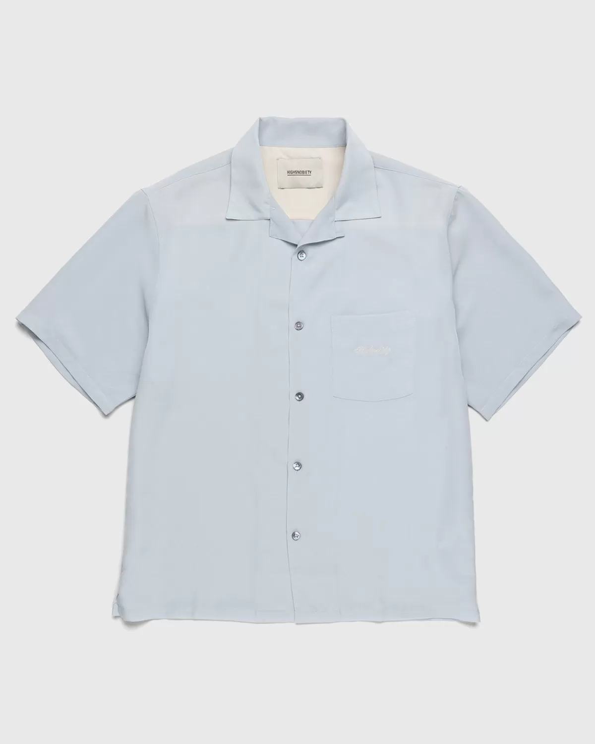 Rayon-Kurzarmhemd Sky Blue Cream>Highsnobiety Clearance