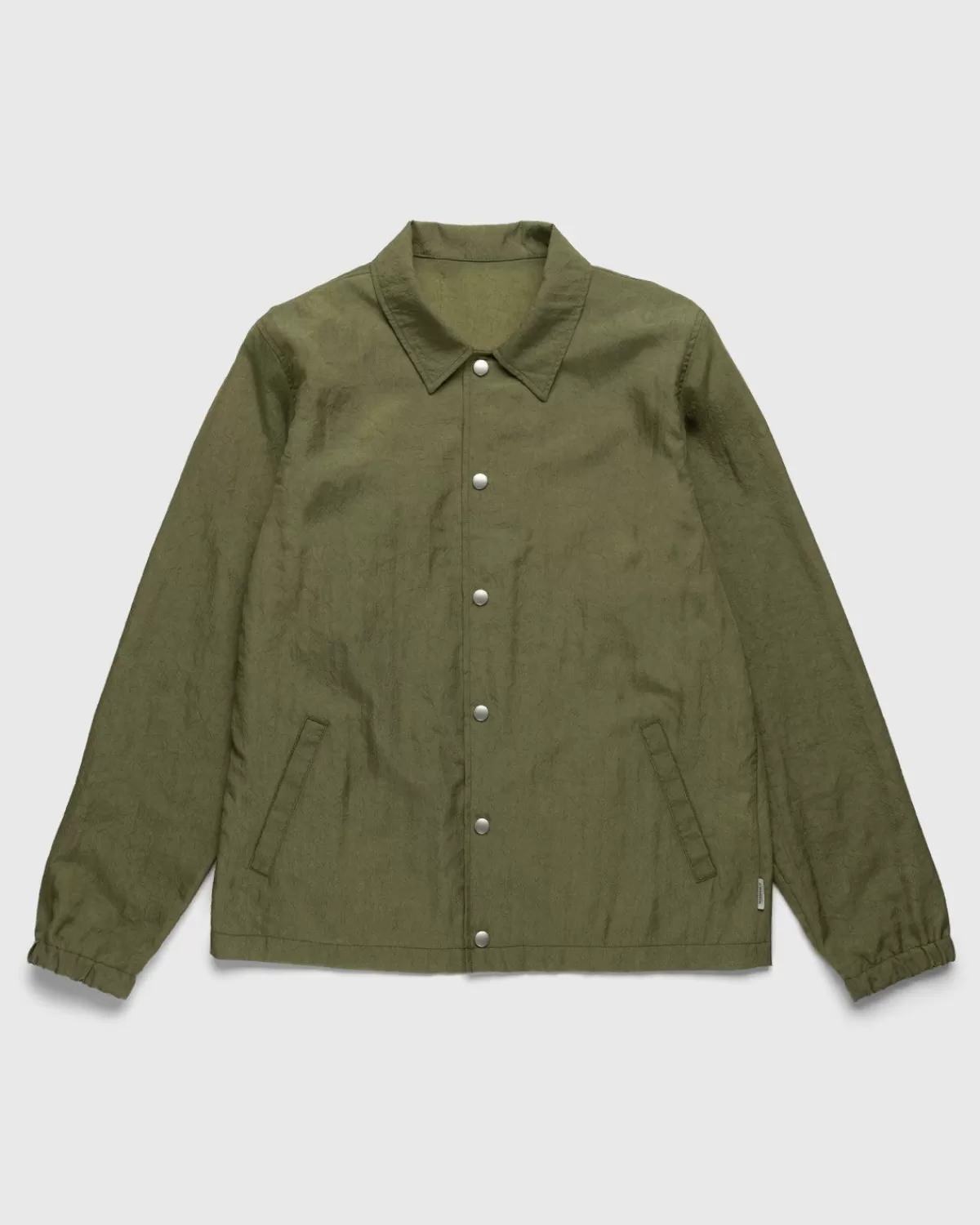 Stonewashed-Nylon-Coach-Jacke Oliv>Highsnobiety Best Sale