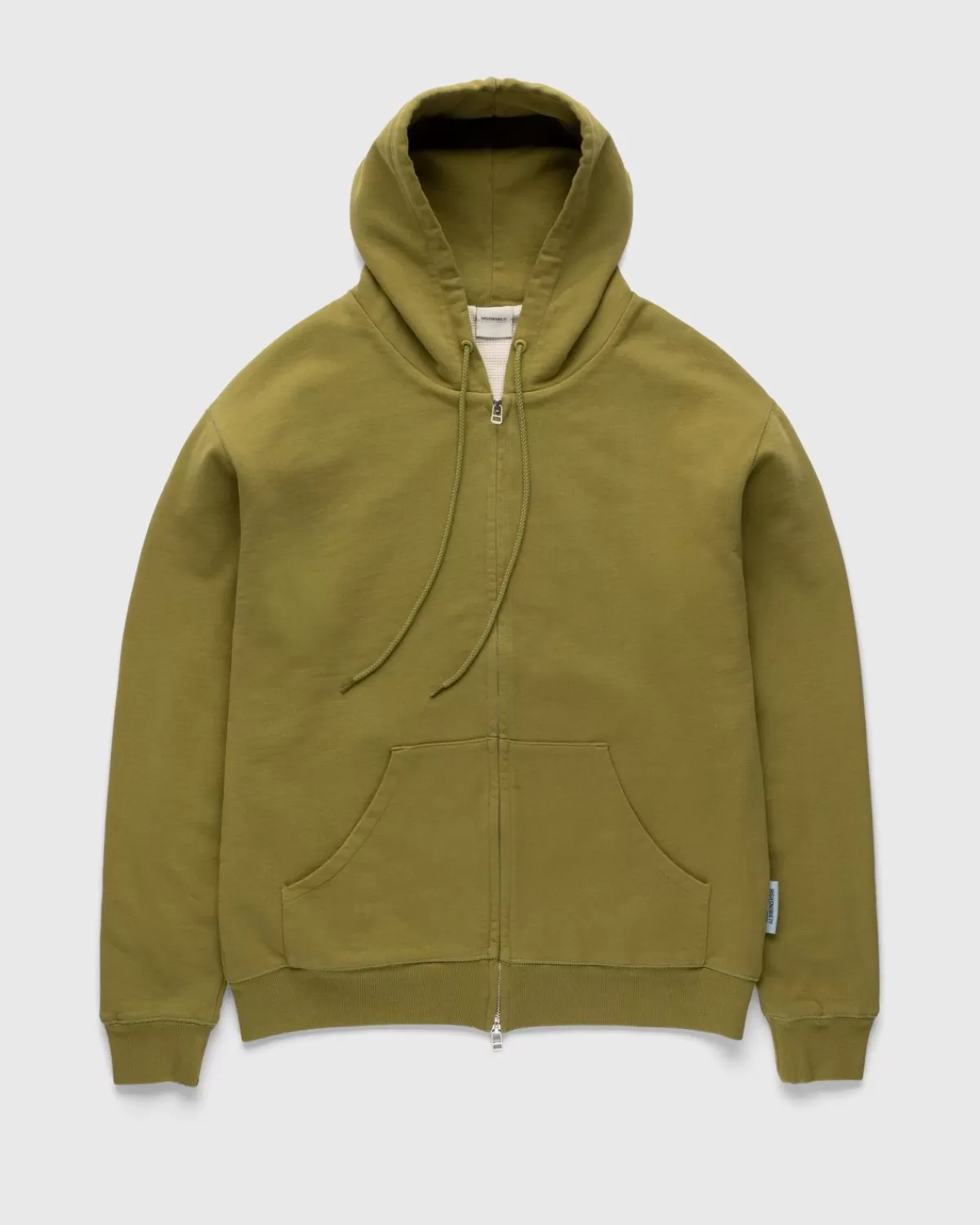 Männer Highsnobiety Thermo-Fleece-Hoodie Mit Reisverschluss, Dunkeloliv