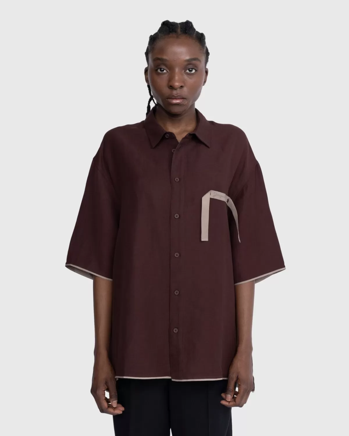 La Chemise Cabri Brown>JACQUEMUS Outlet