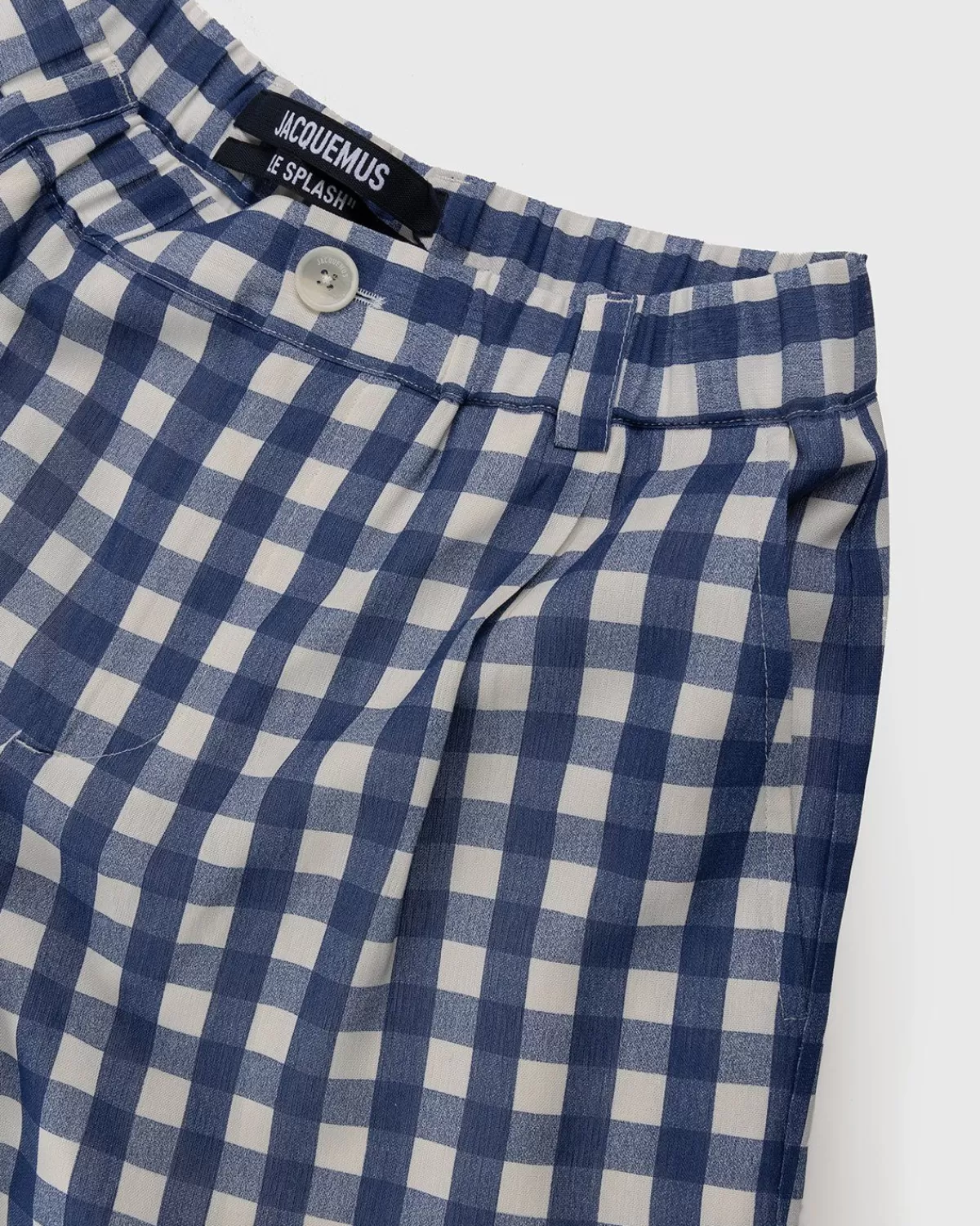 Le Short Gelati Navy Checks>JACQUEMUS Cheap