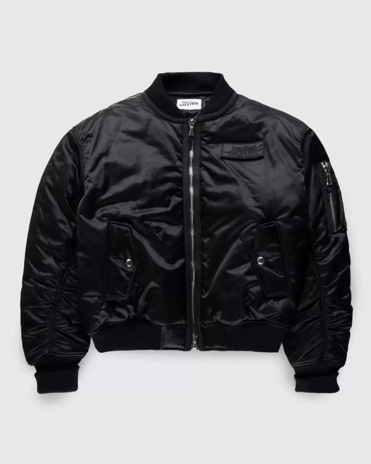 Ubergrose Satin-Bomberjacke Schwarz/Grau>Jean Paul Gaultier Shop