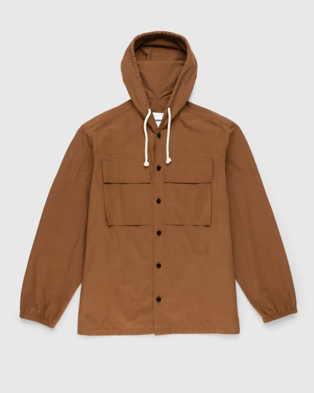 Baumwoll-Overshirt Mit Kapuze Tabak>Jil Sander Clearance