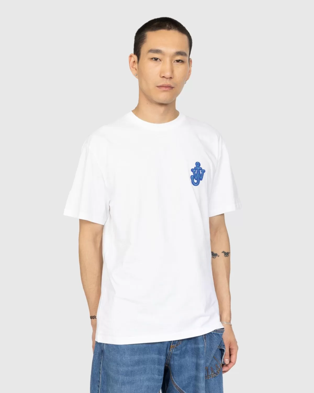 Männer J.W. Anderson Jw Anderson Anchor Patch T-Shirt Weis