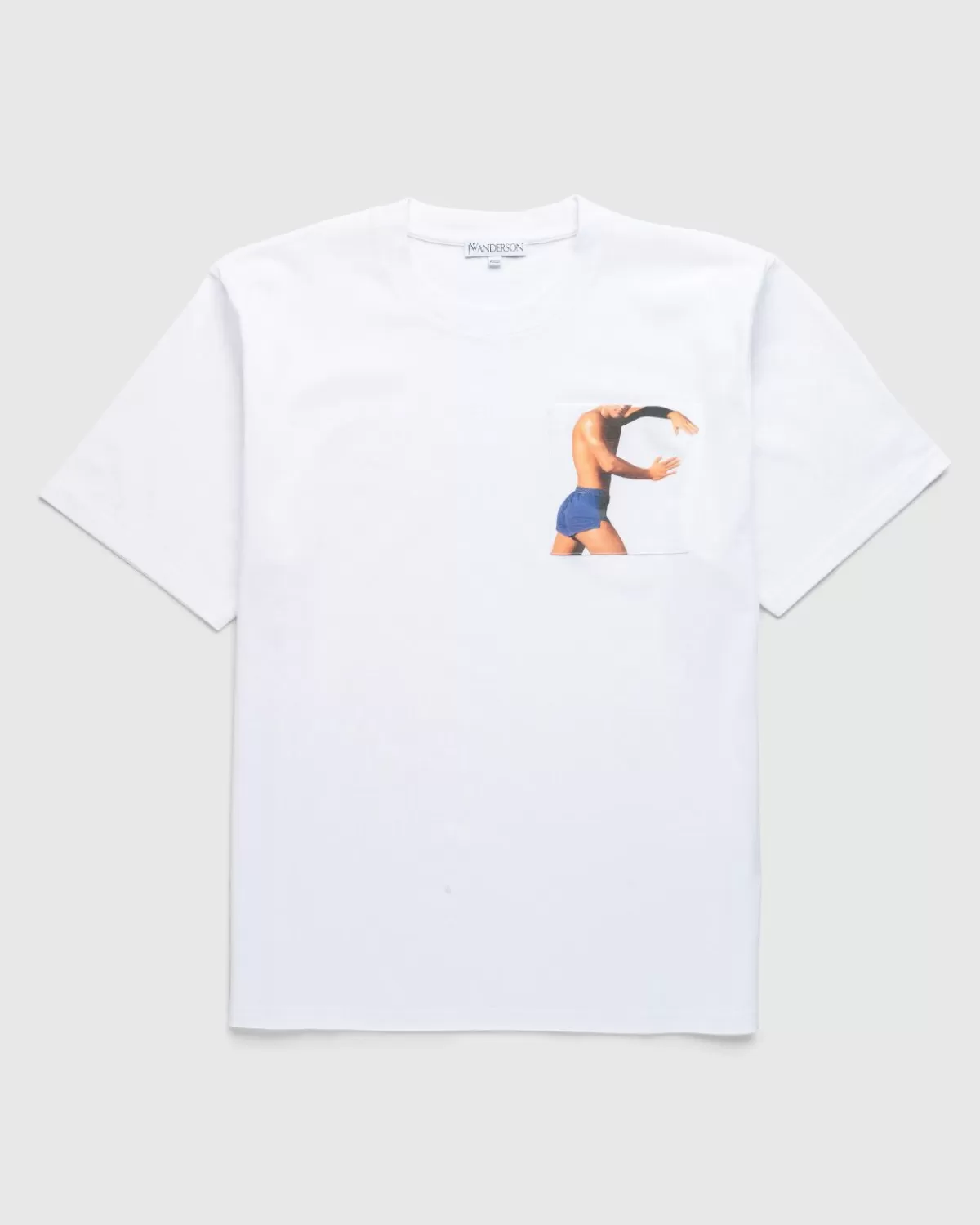 Männer J.W. Anderson Jw Anderson Profile Stud Brusttaschen-T-Shirt Weis