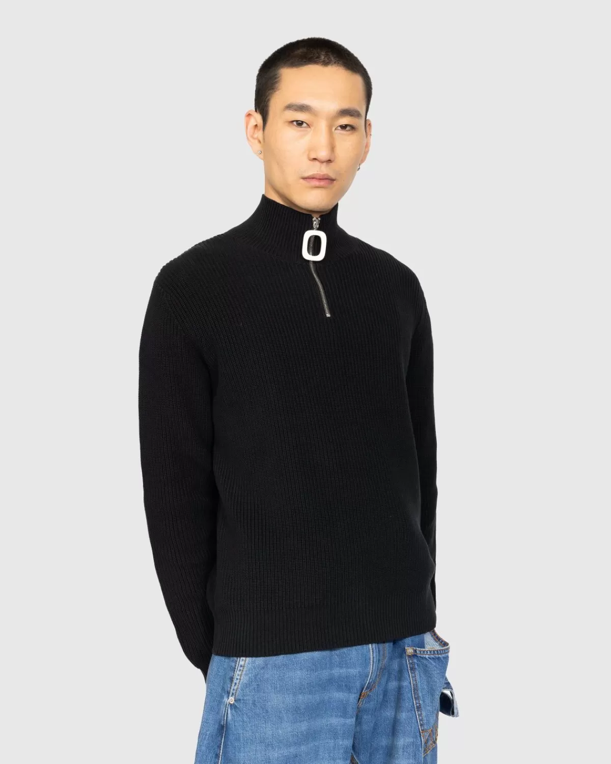 Jw Anderson Pullover Mit Halbem Reisverschluss, Schwarz>J.W. Anderson Store