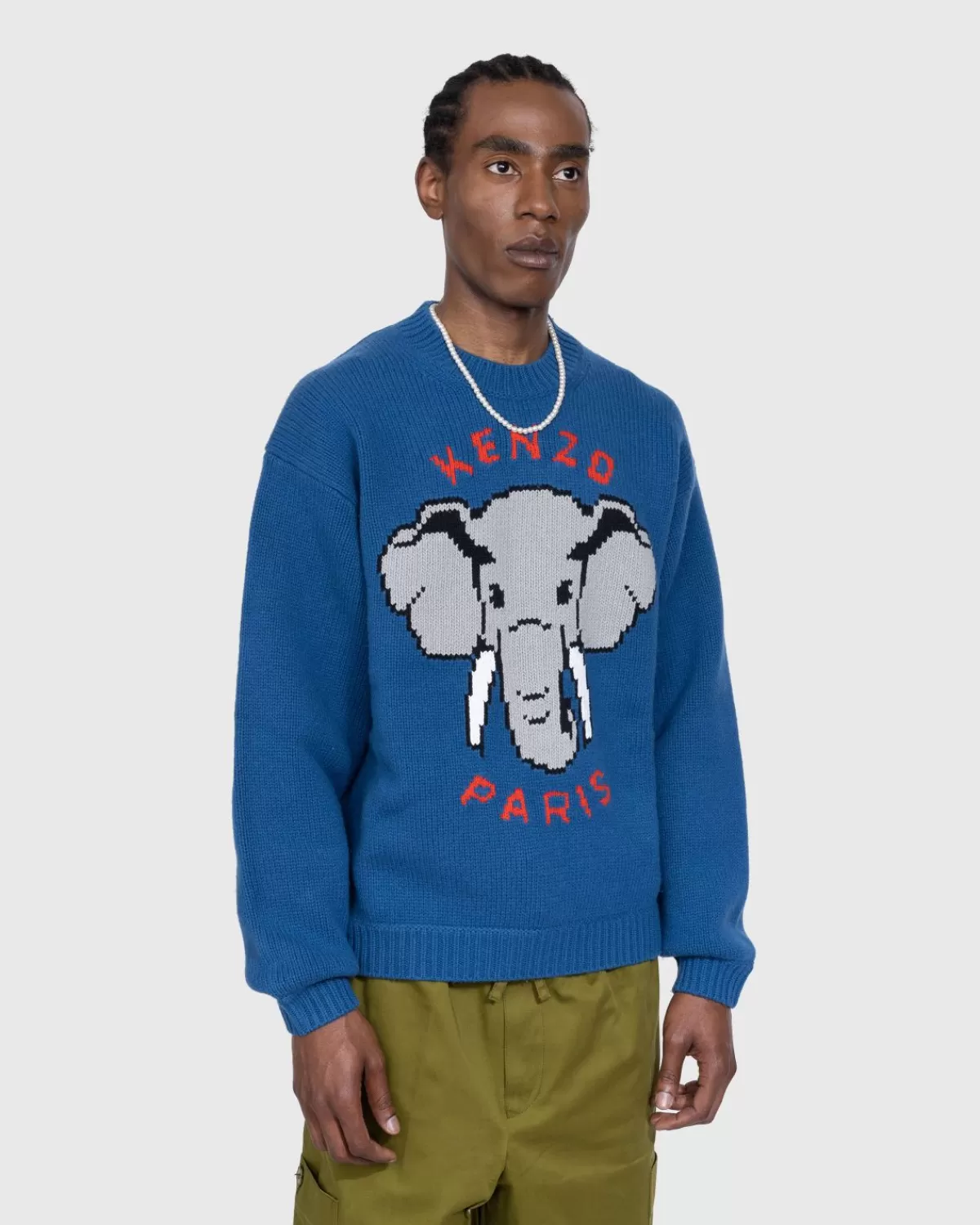 Bowling-Elefant-Pullover Aus Merinowolle, Wisteria>Kenzo New