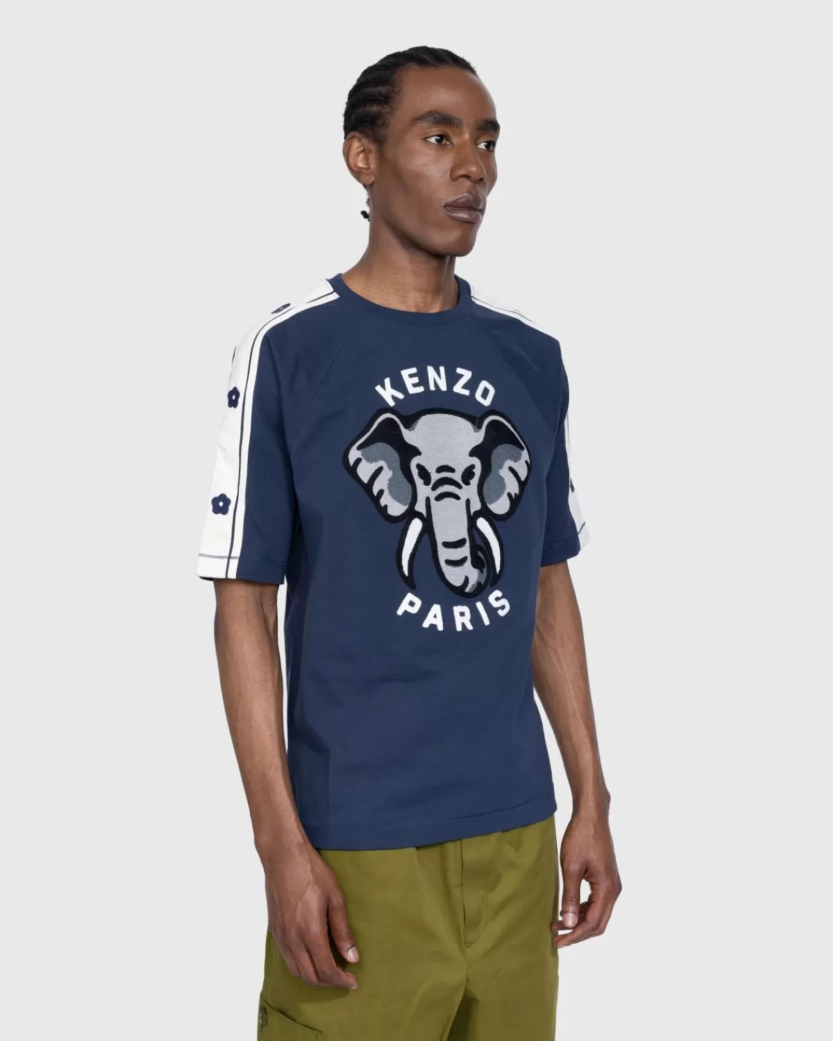 Männer Kenzo Elephant Tailliertes T-Shirt Mitternachtsblau