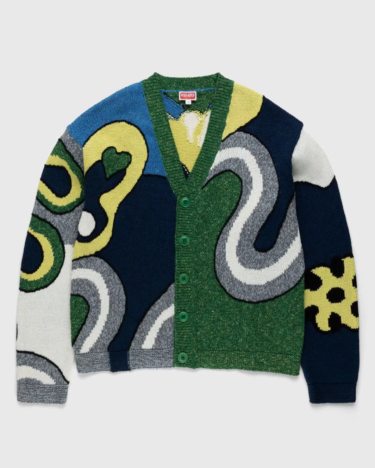 Woll-Cardigan Mit Wellenstreifen, Mitternachtsblau>Kenzo Cheap