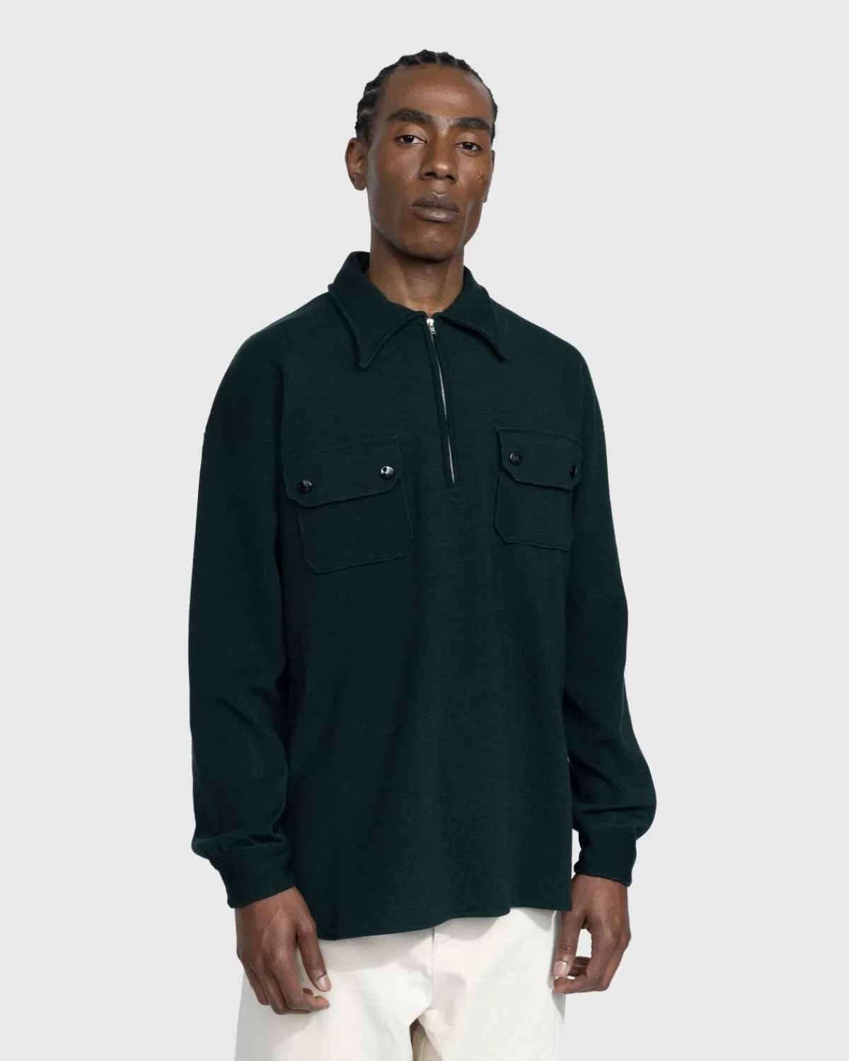 Langarm-Poloshirt Grun>Maison Margiela Discount