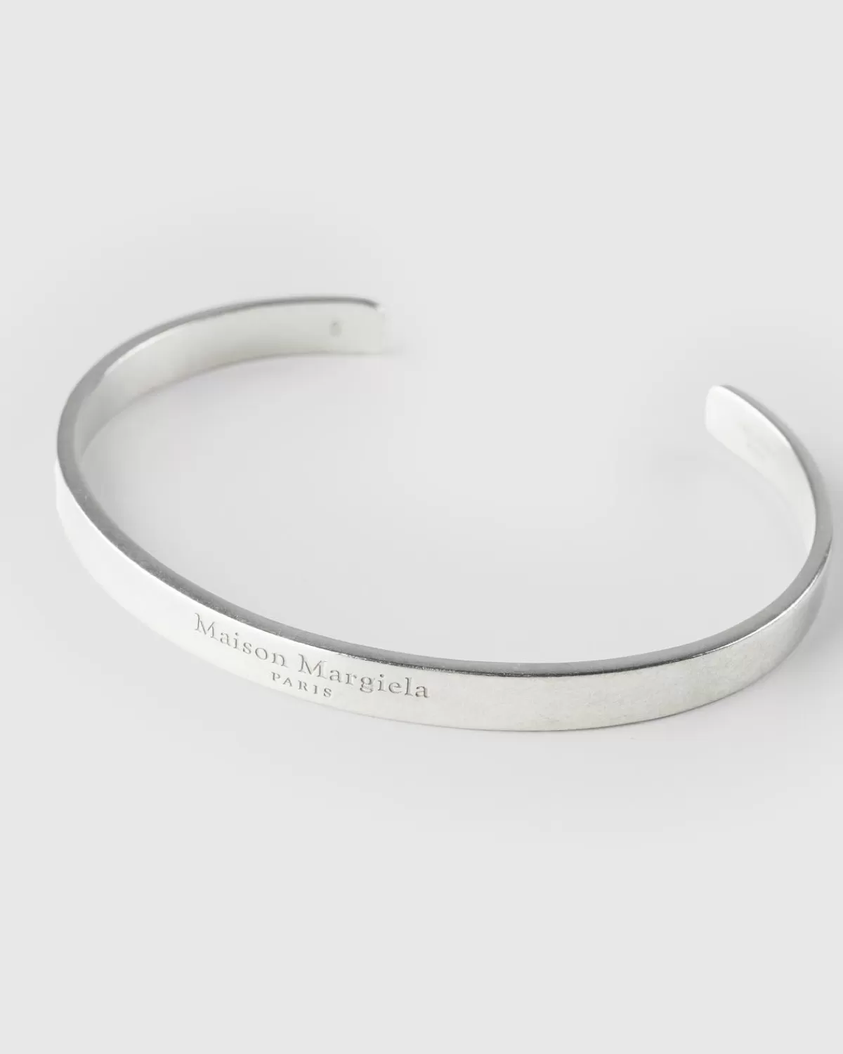 Männer Maison Margiela Logo-Manschettenarmband Silber