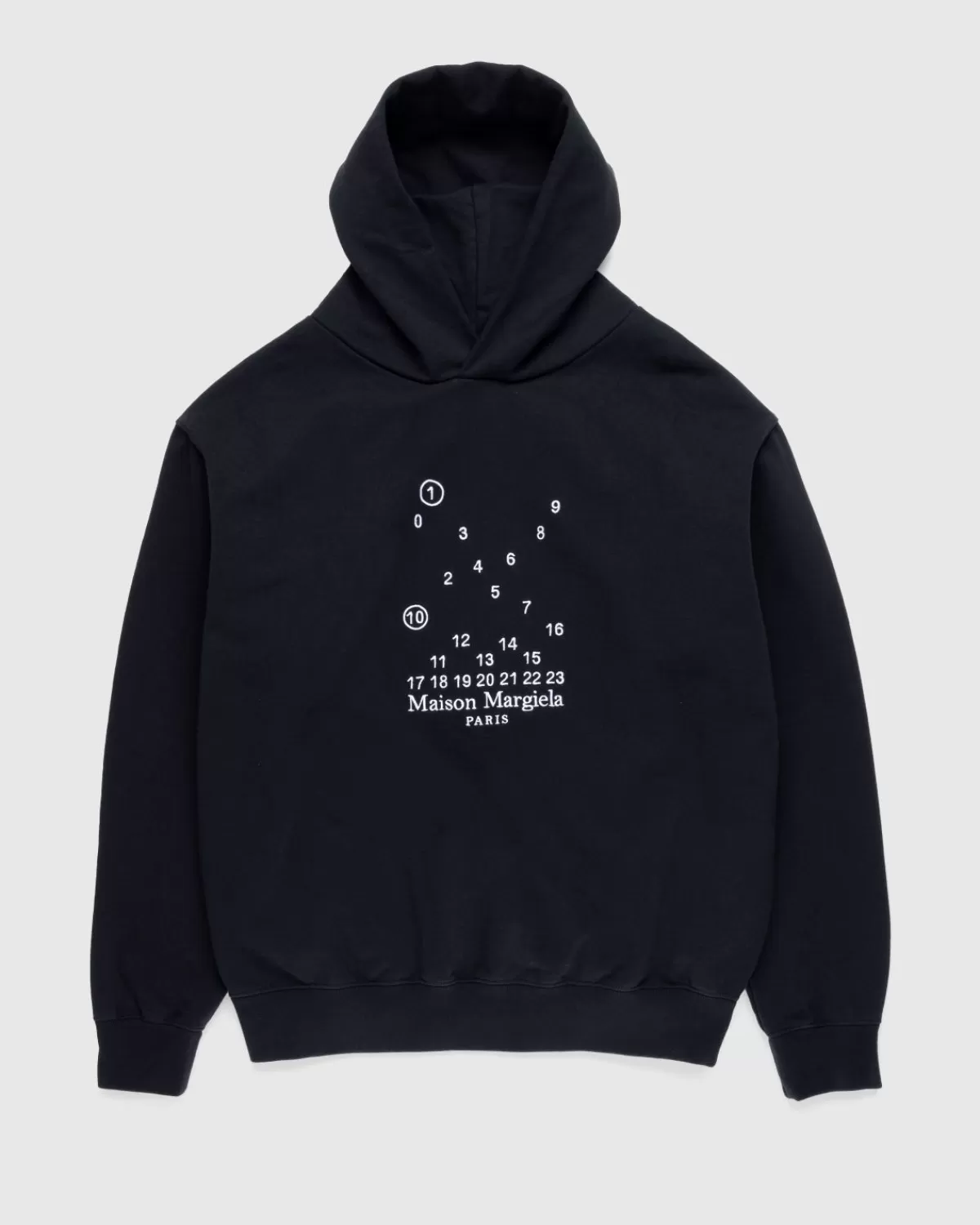 Männer Maison Margiela Numerical Logo Hoodie Schwarz