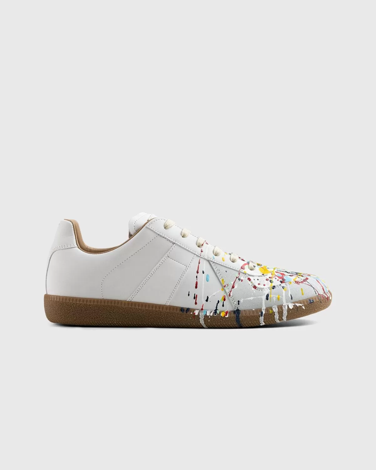 Männer Maison Margiela Replica Paint Drop Sneakers Weis