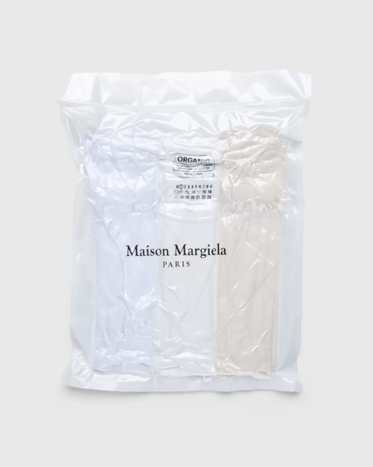 Männer Maison Margiela T-Shirts Dreierpack Creme