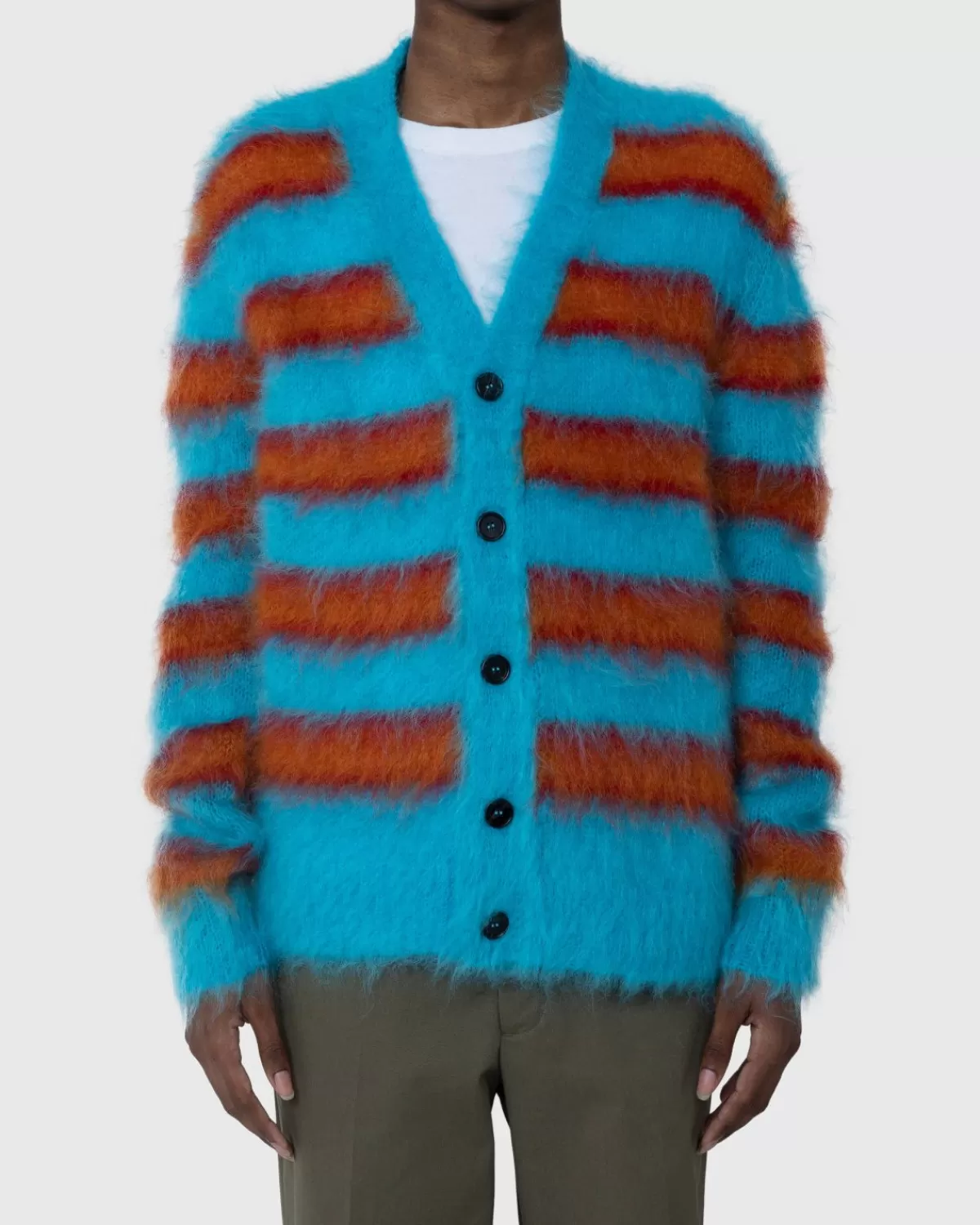 Gestreifter Mohair-Cardigan Multi>Marni Discount