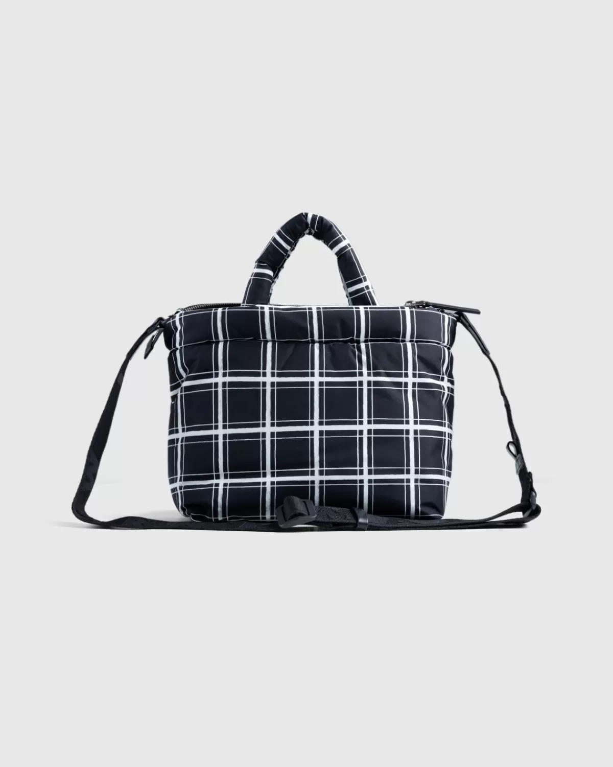 Männer Marni Mini Plaid Check Tote Bag Schwarz