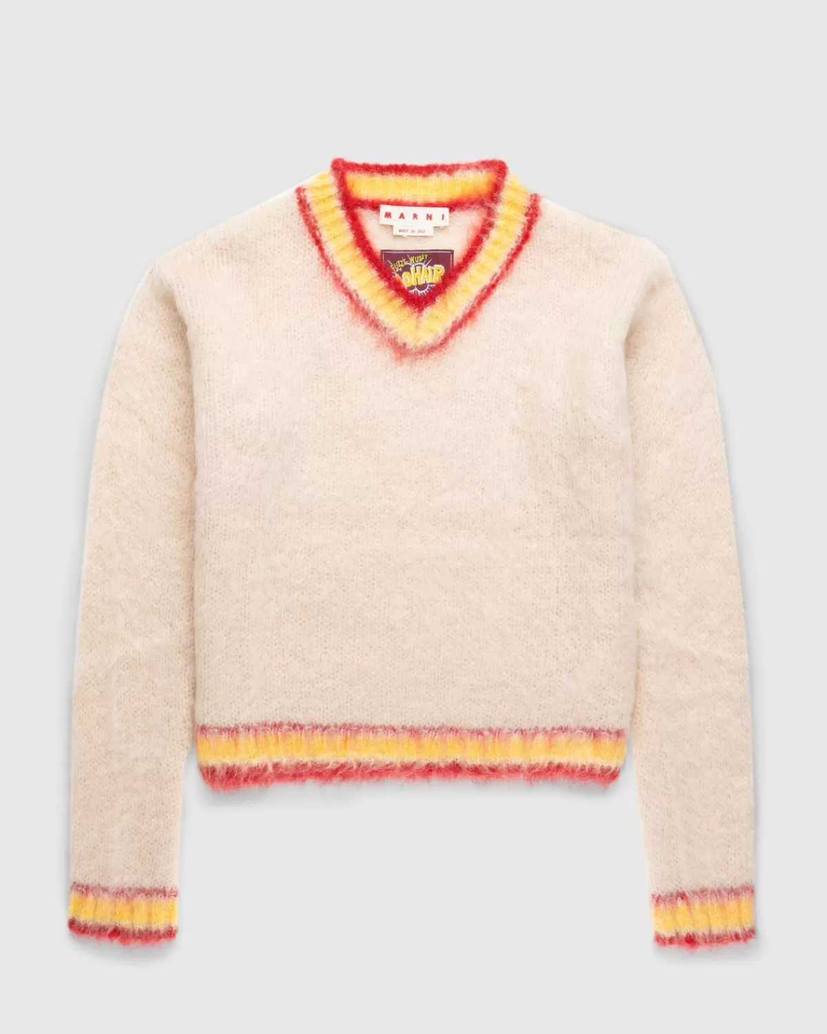 Mohairpullover Beige Multi>Marni Sale