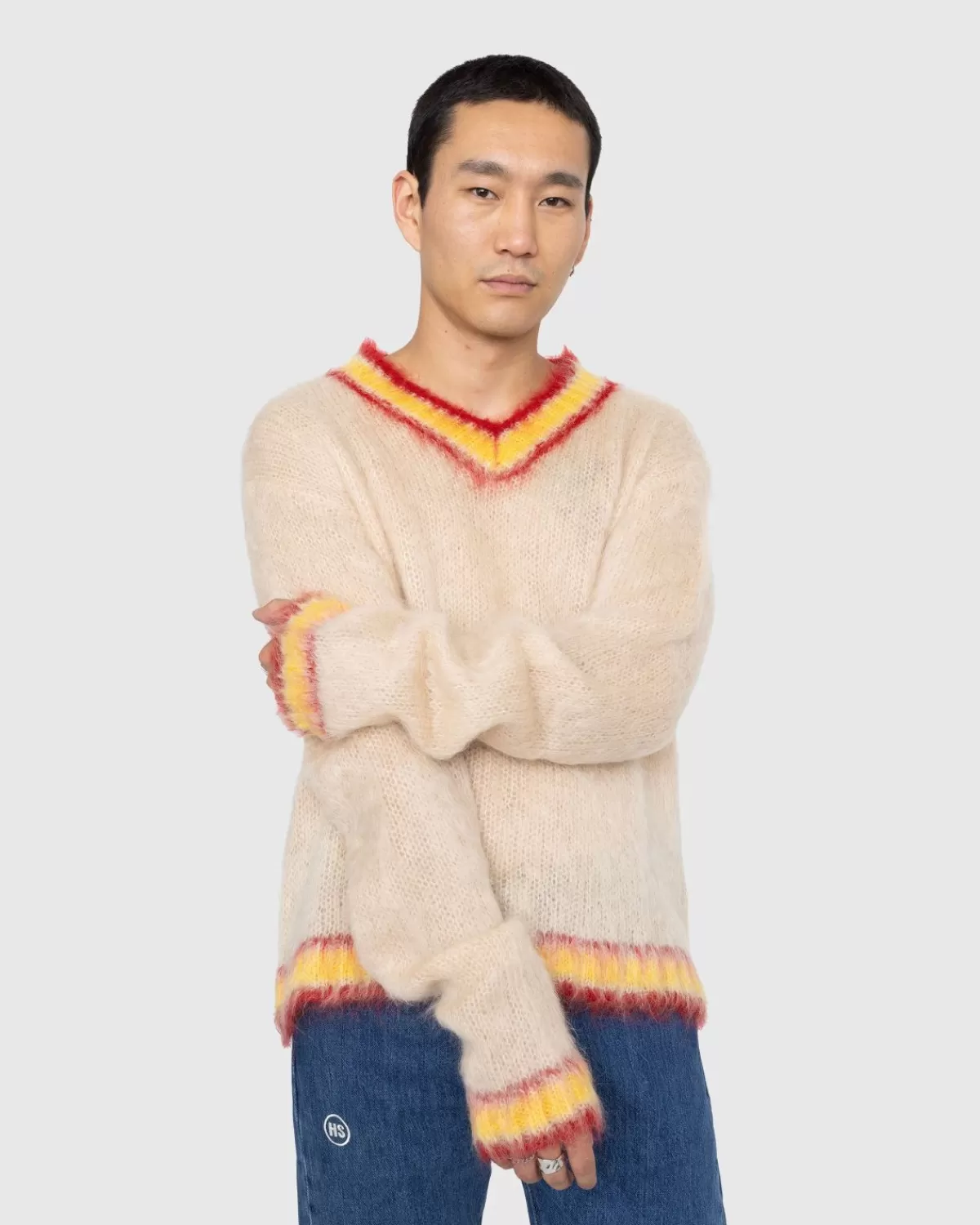 Mohairpullover Beige Multi>Marni Sale