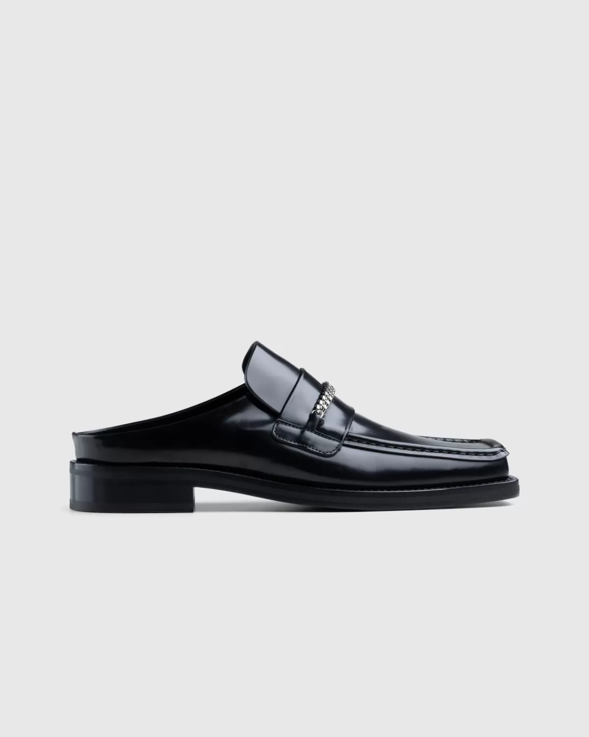 Männer Martine Rose Square Toe Mule Black High Shine