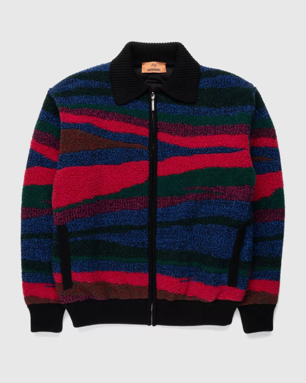 Bomberjacke Aus Wolle Schwarz/Rot>Missoni Online