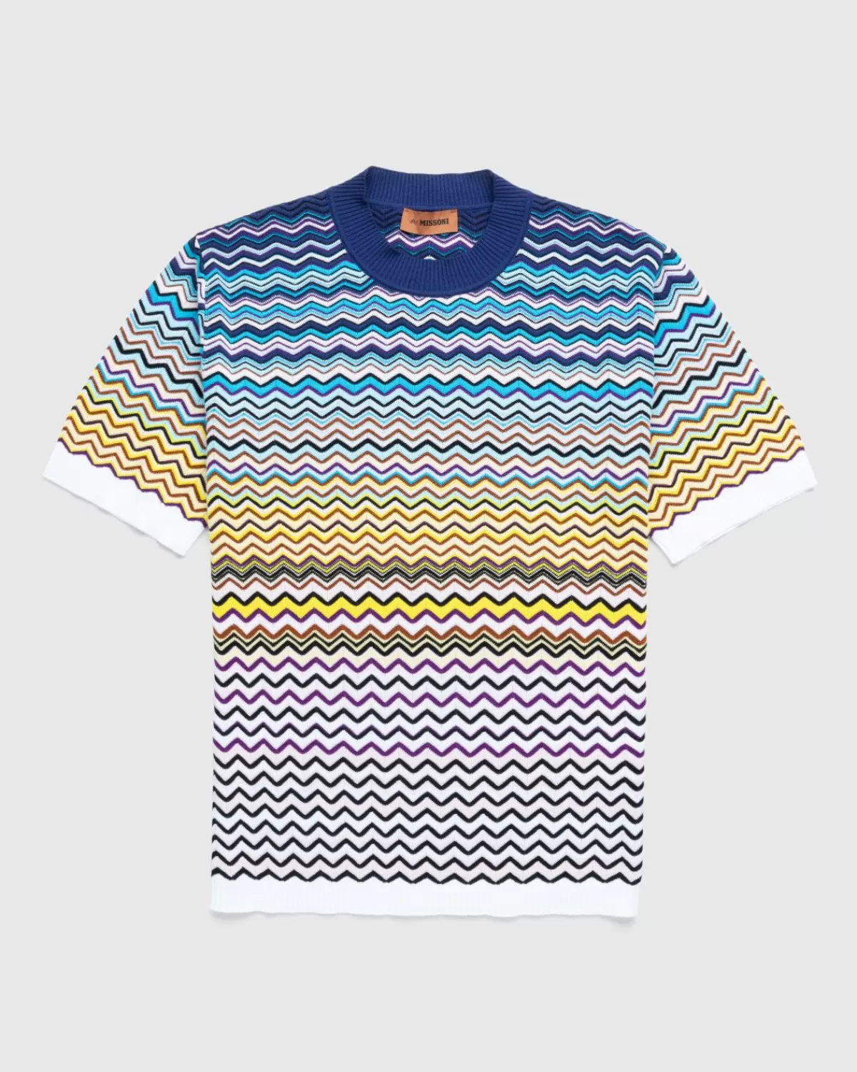 Männer Missoni Chevron T-Shirt Blau/Schwarz/Weis