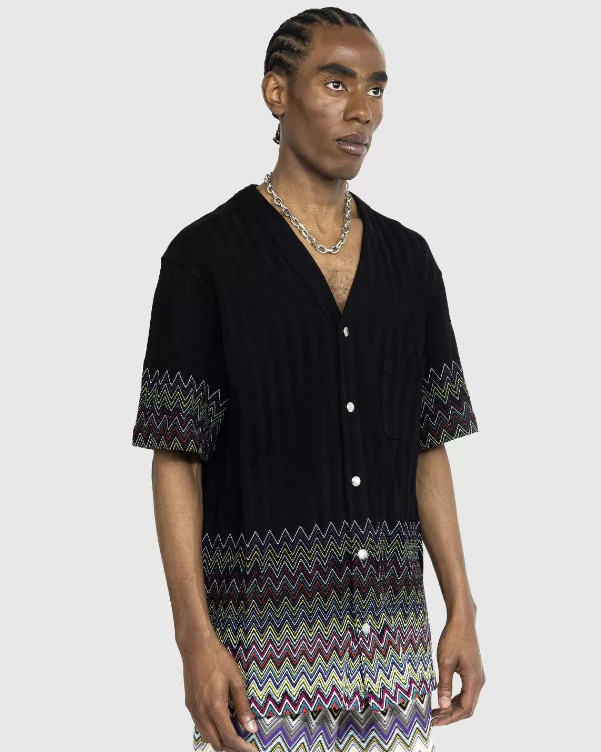 Männer Missoni Gestricktes T-Shirt Schwarz