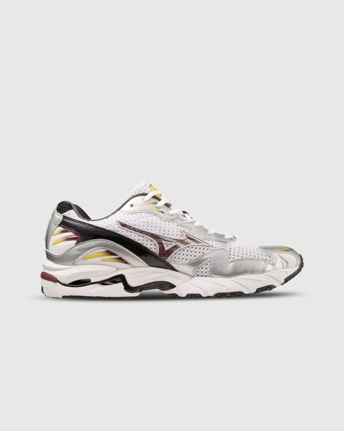 Männer Mizuno Wave Rider 10 Weis/Cabernet/Silber