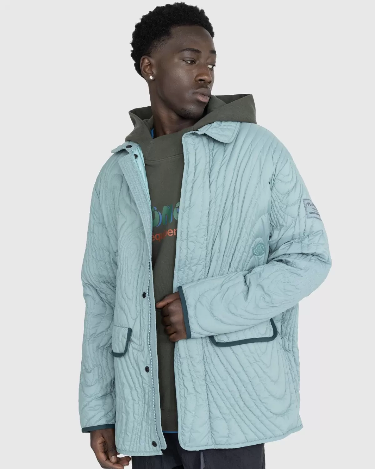 X Salehe Bembury Harter-Heighway Daunenjacke Grun>Moncler Cheap