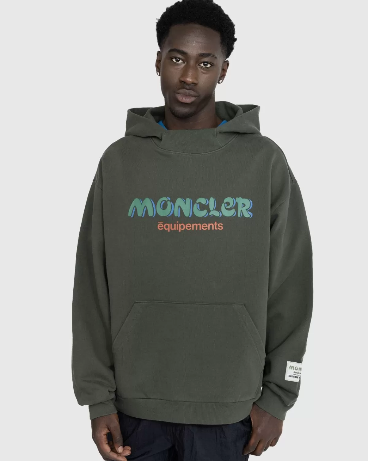 X Salehe Bembury Logo Hoodie Grun>Moncler Best Sale