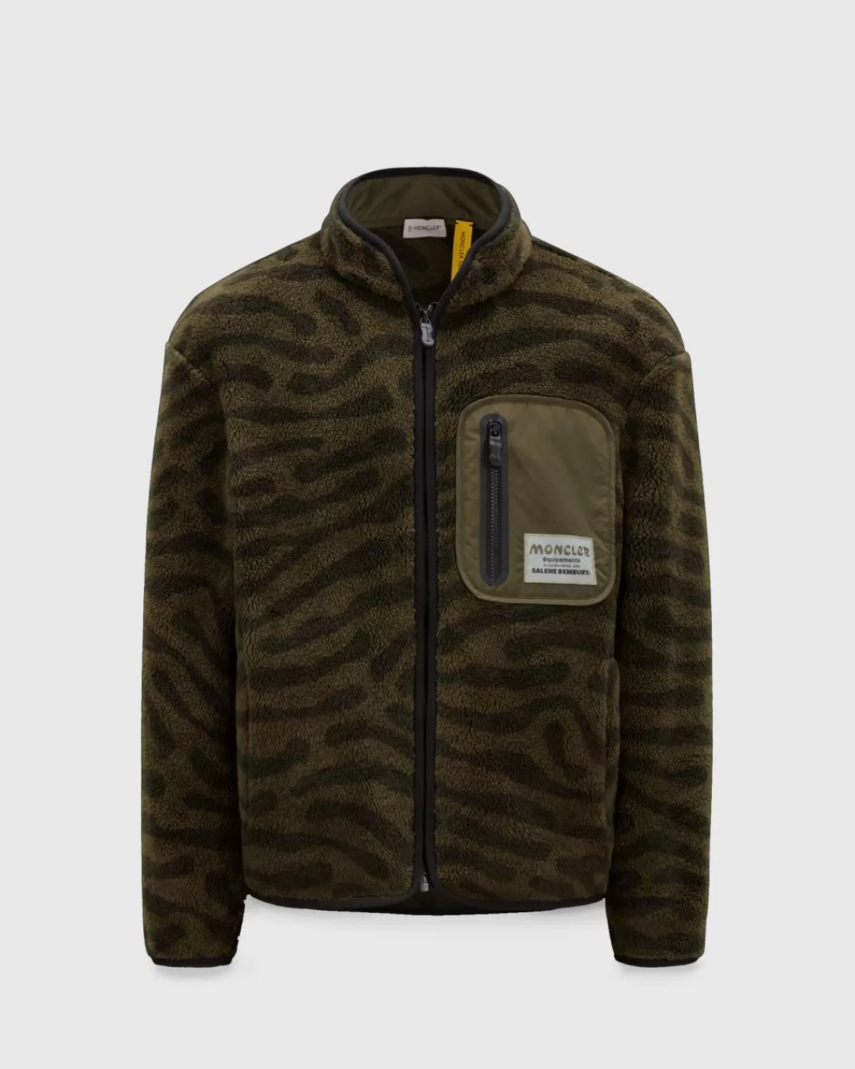 X Salehe Bembury Teddy-Sweatshirt Mit Reisverschluss, Grun>Moncler Clearance