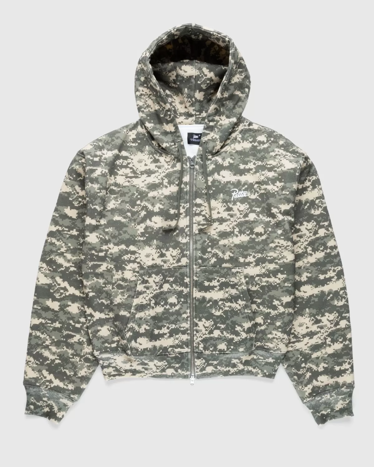 Digi Waffle Zip Kapuzenpullover Multi/Spray Camo>Patta Best Sale