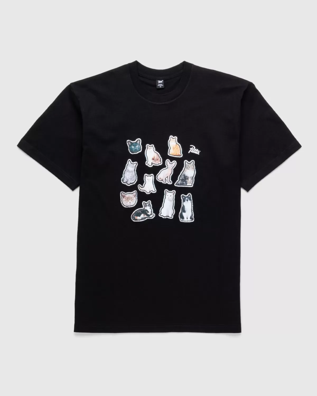 Männer Patta Katzen T-Shirt Schwarz