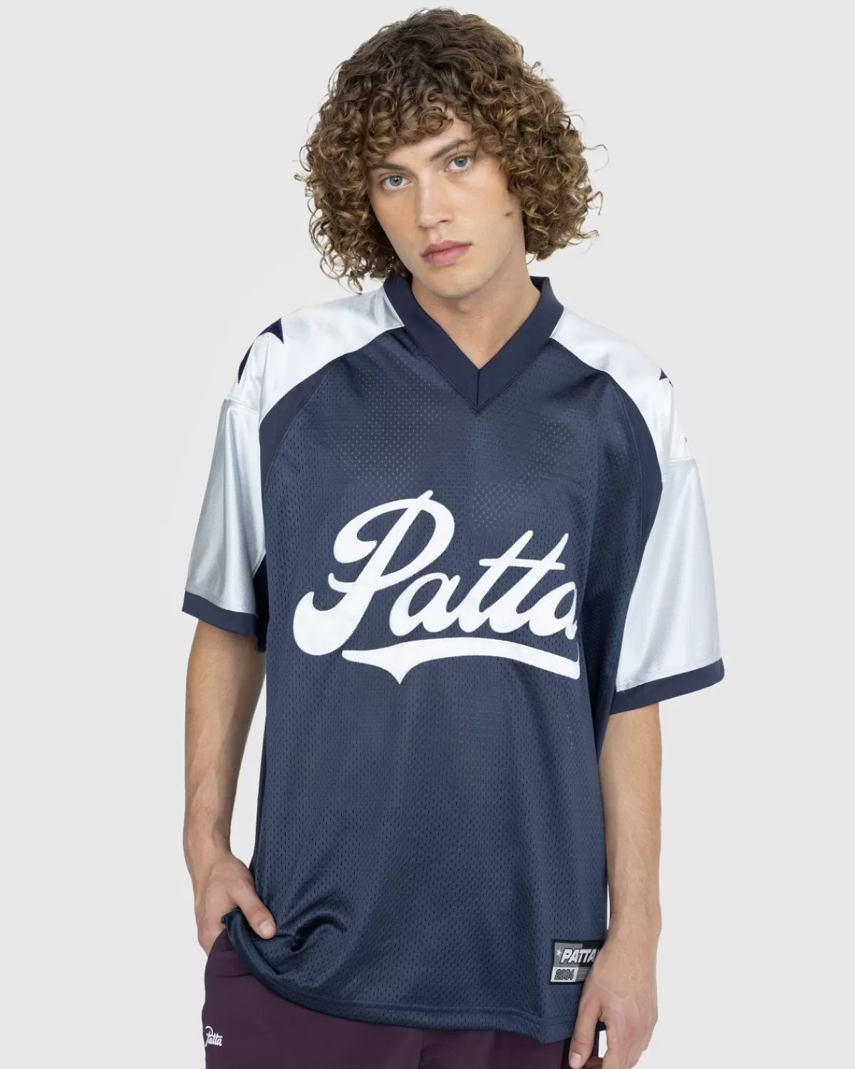 Männer Patta Respect Fusballtrikot Blue Nights/Pearl Blue