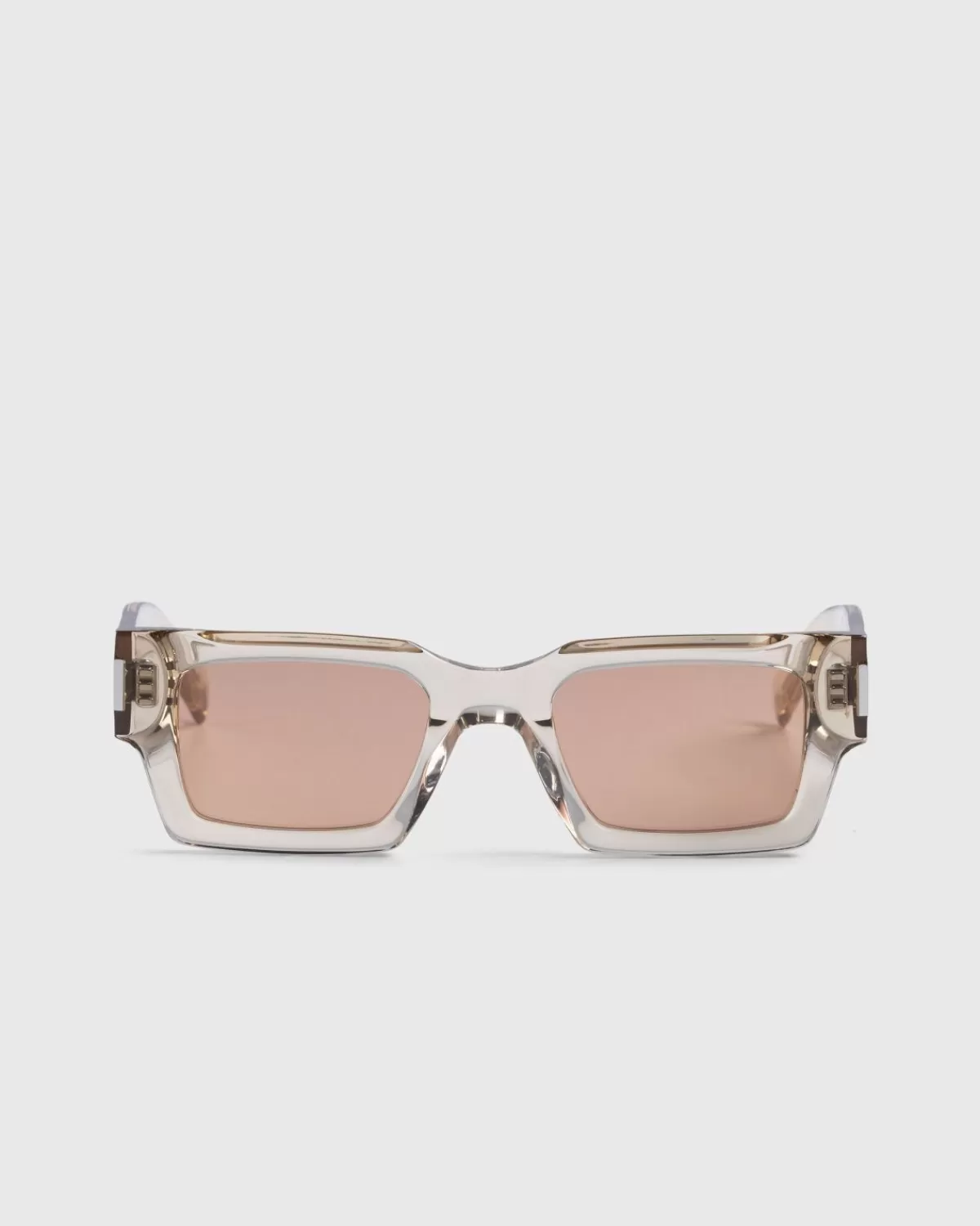 Männer Saint Laurent Sl 572 Sonnenbrille Mit Quadratischem Rahmen, Gelb/Braun