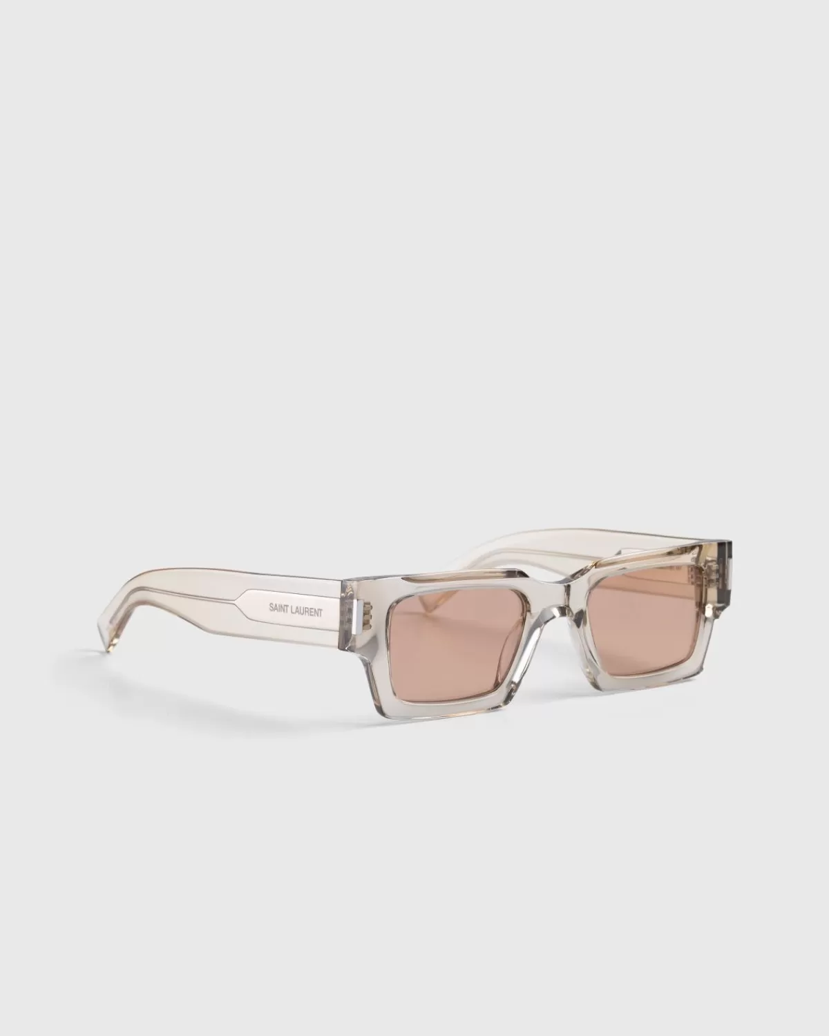 Männer Saint Laurent Sl 572 Sonnenbrille Mit Quadratischem Rahmen, Gelb/Braun