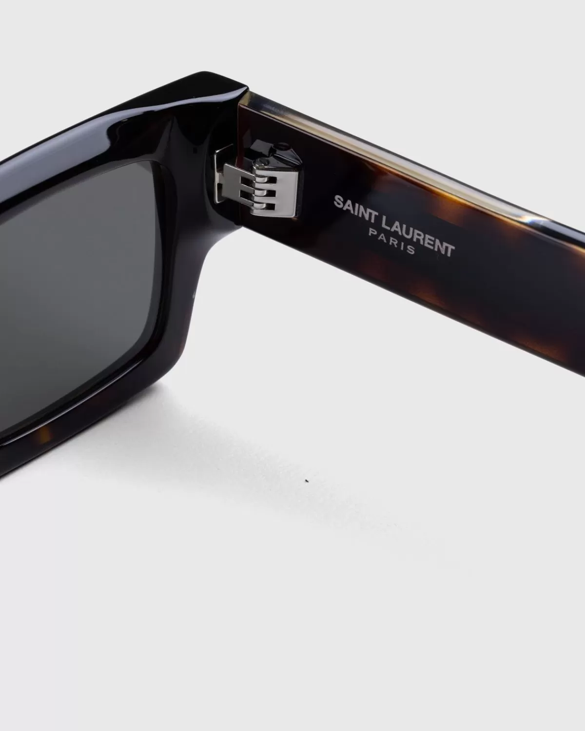 Männer Saint Laurent Sl 572 Sonnenbrille Mit Quadratischem Rahmen, Havanna/Kristall/Grau