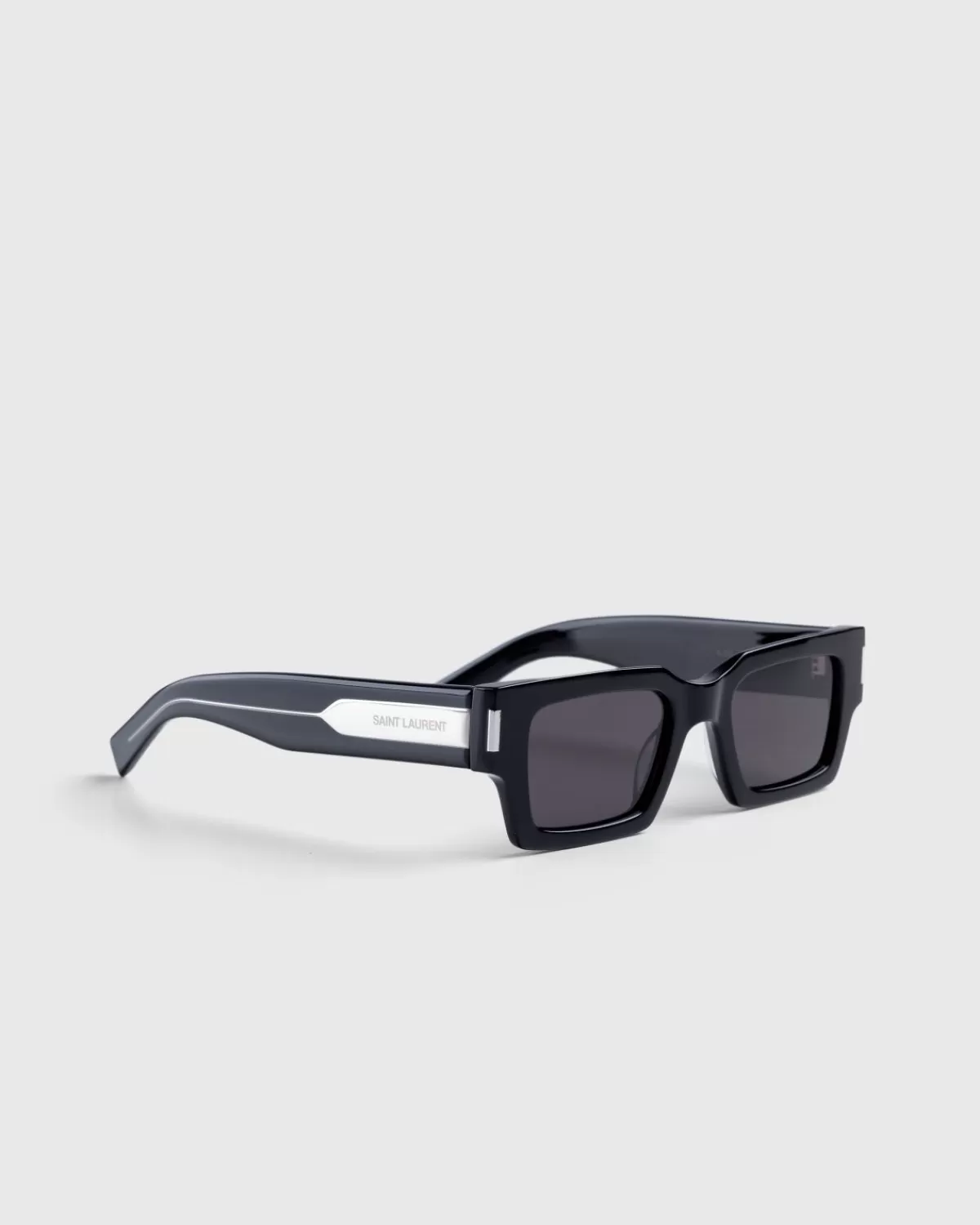 Männer Saint Laurent Sl 572 Sonnenbrille Mit Quadratischem Rahmen, Schwarz/Kristall