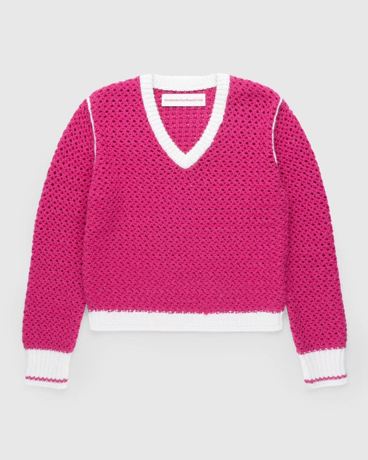 Gestrickter Pullover Mit V-Ausschnitt Flou Pink>Stockholm Surfboard Club Shop