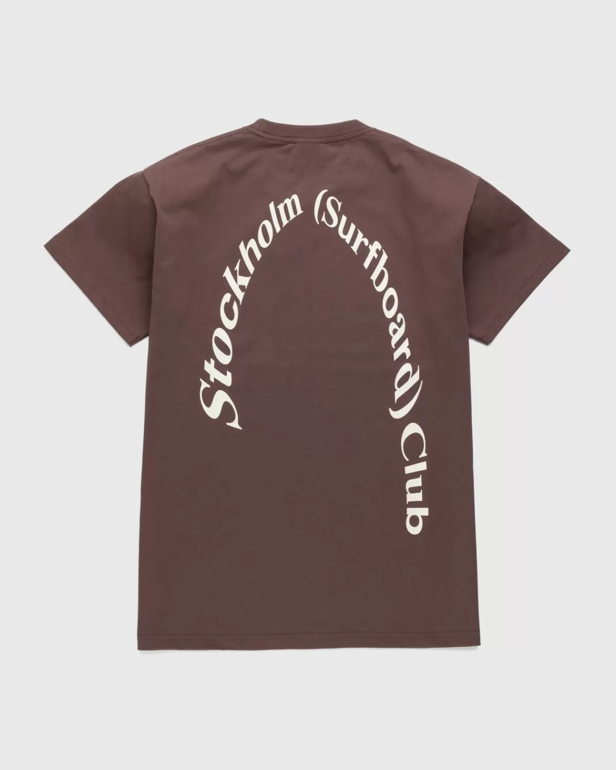 Männer Stockholm Surfboard Club Logo T-Shirt Braun