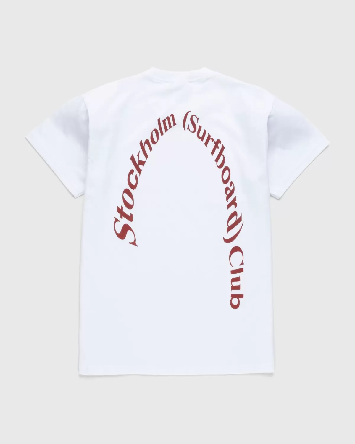 Männer Stockholm Surfboard Club Logo T-Shirt Weis